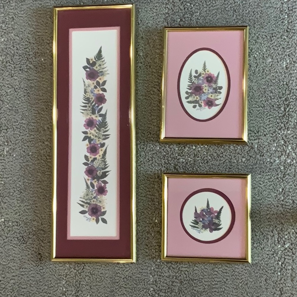 Marobella Originals Framed pressed flowers signed print